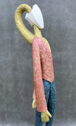 Laurent Messager - Boris (Detail)(Ciment armé, polychromie patines, Pierre de taille, Socle béton/marbre)